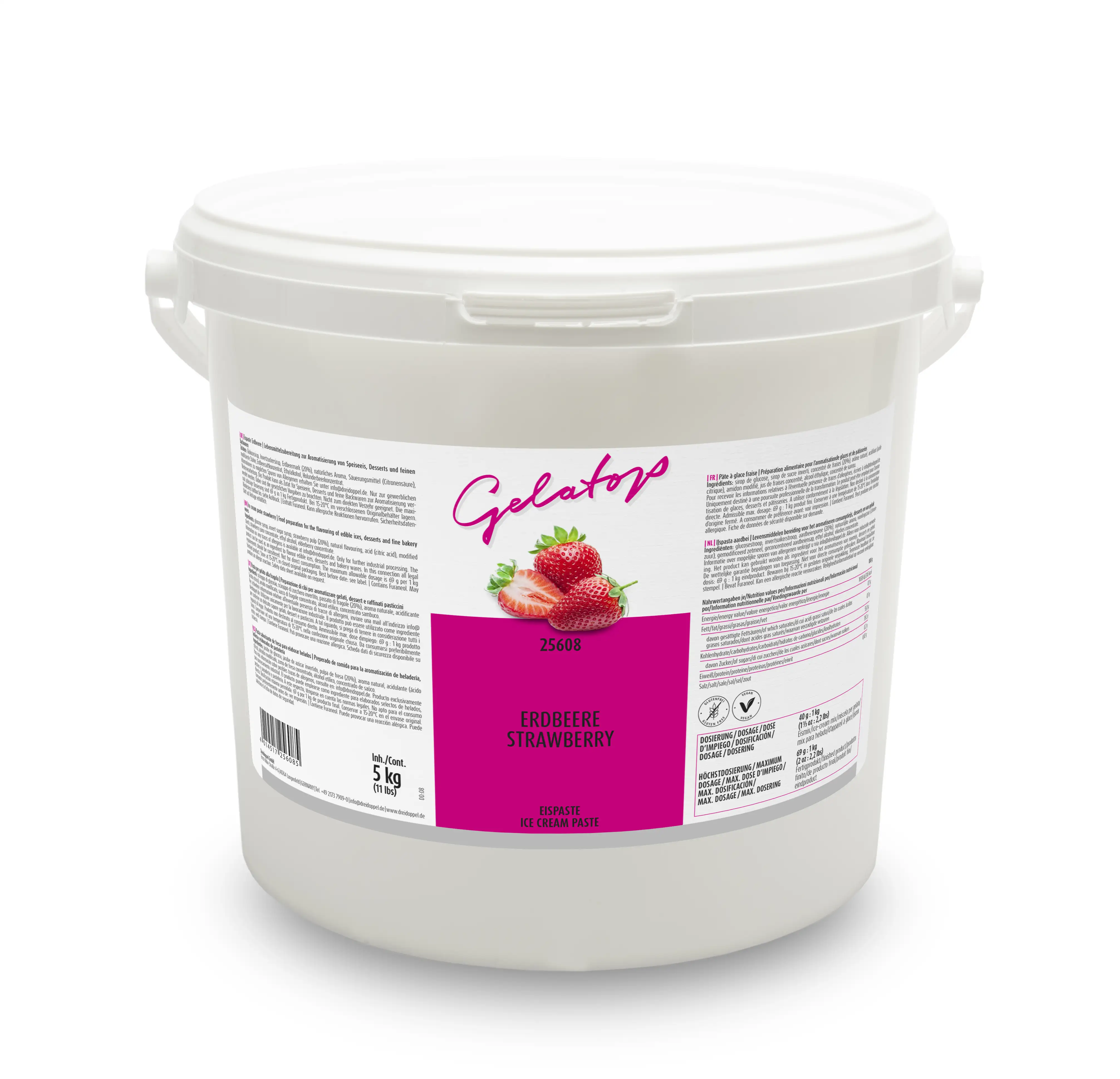 Dreidoppel Fruchtpaste Erdbeere 5kg