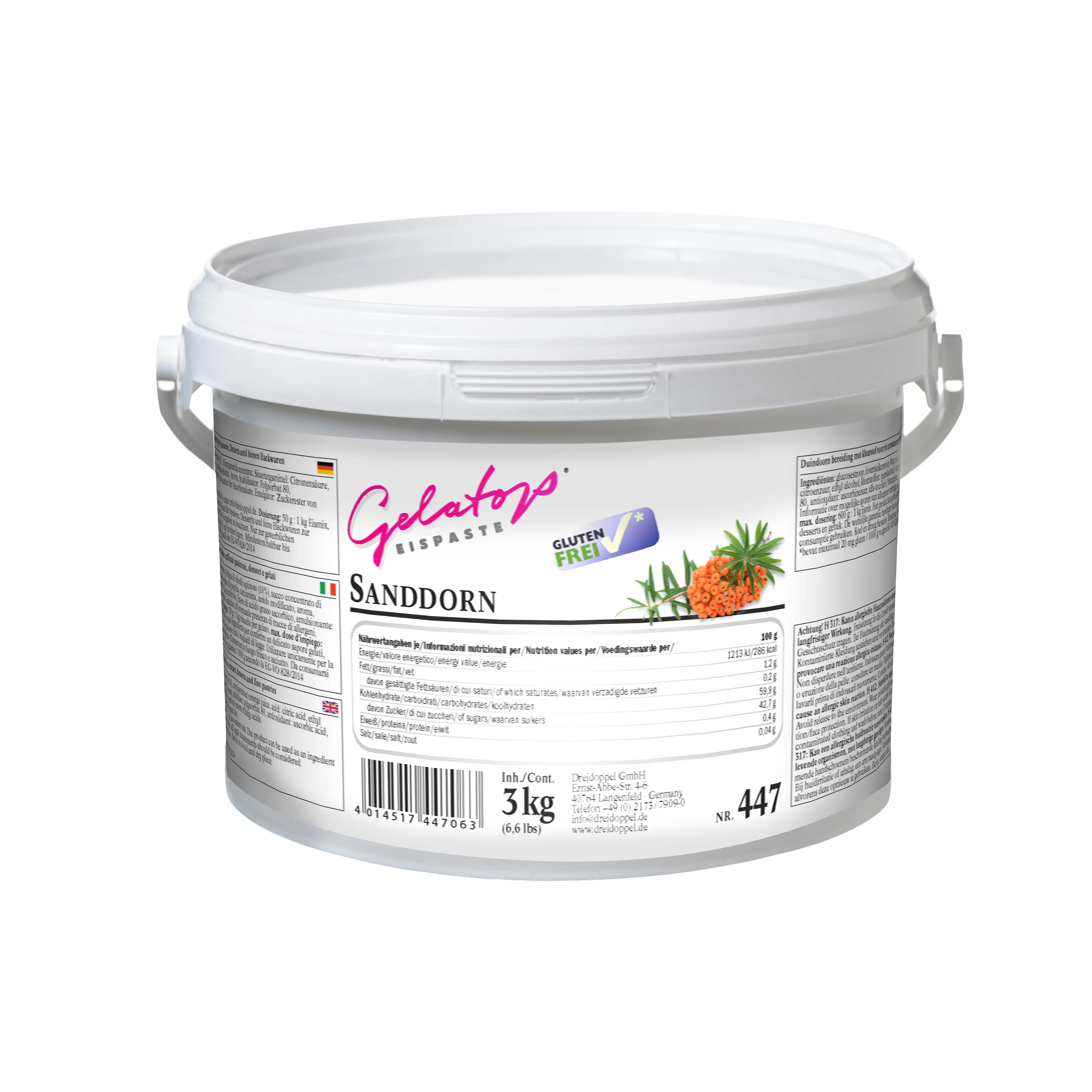 Dreidoppel Fruchtpaste Sanddorn 3kg