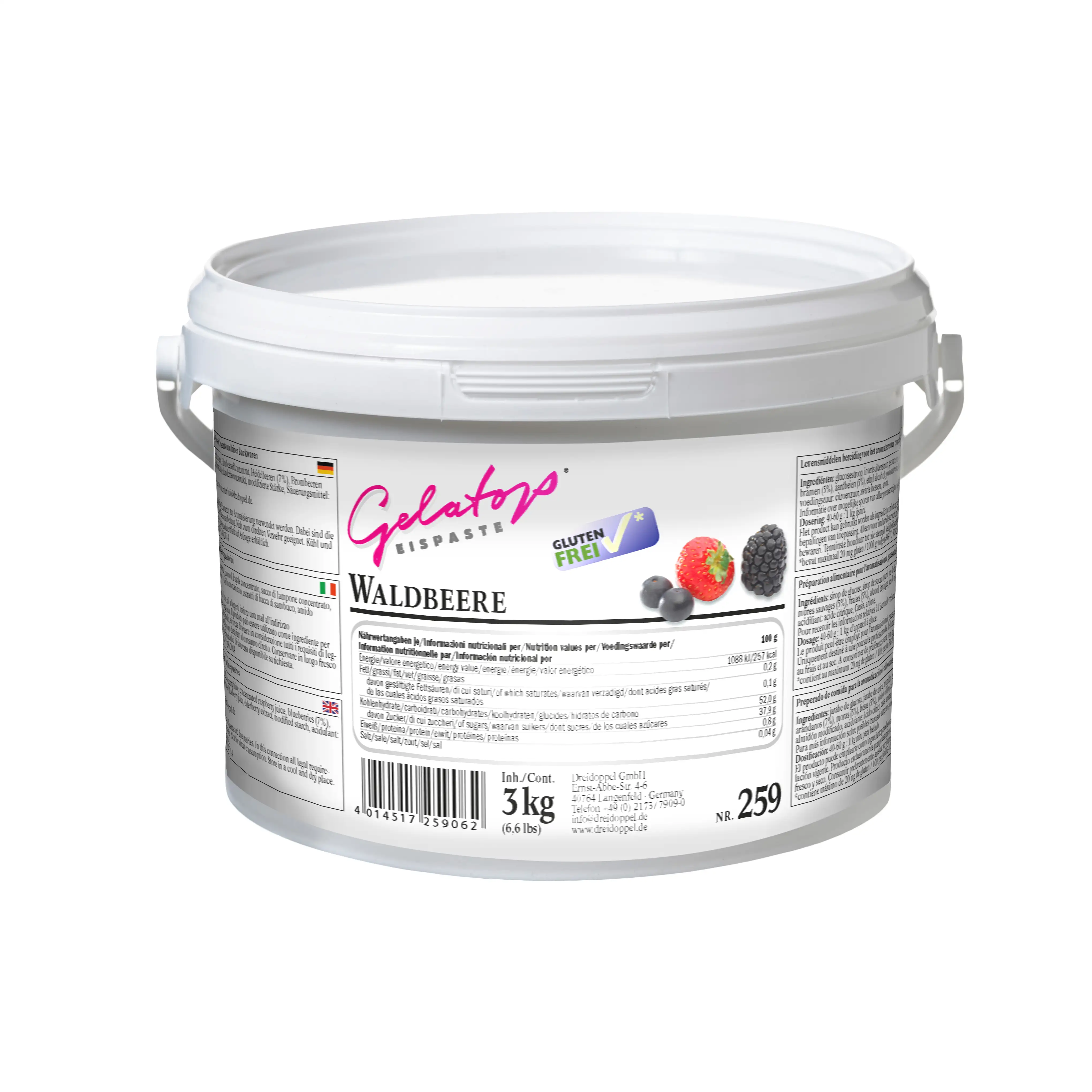 Dreidoppel Fruchtpaste Waldbeere 3kg