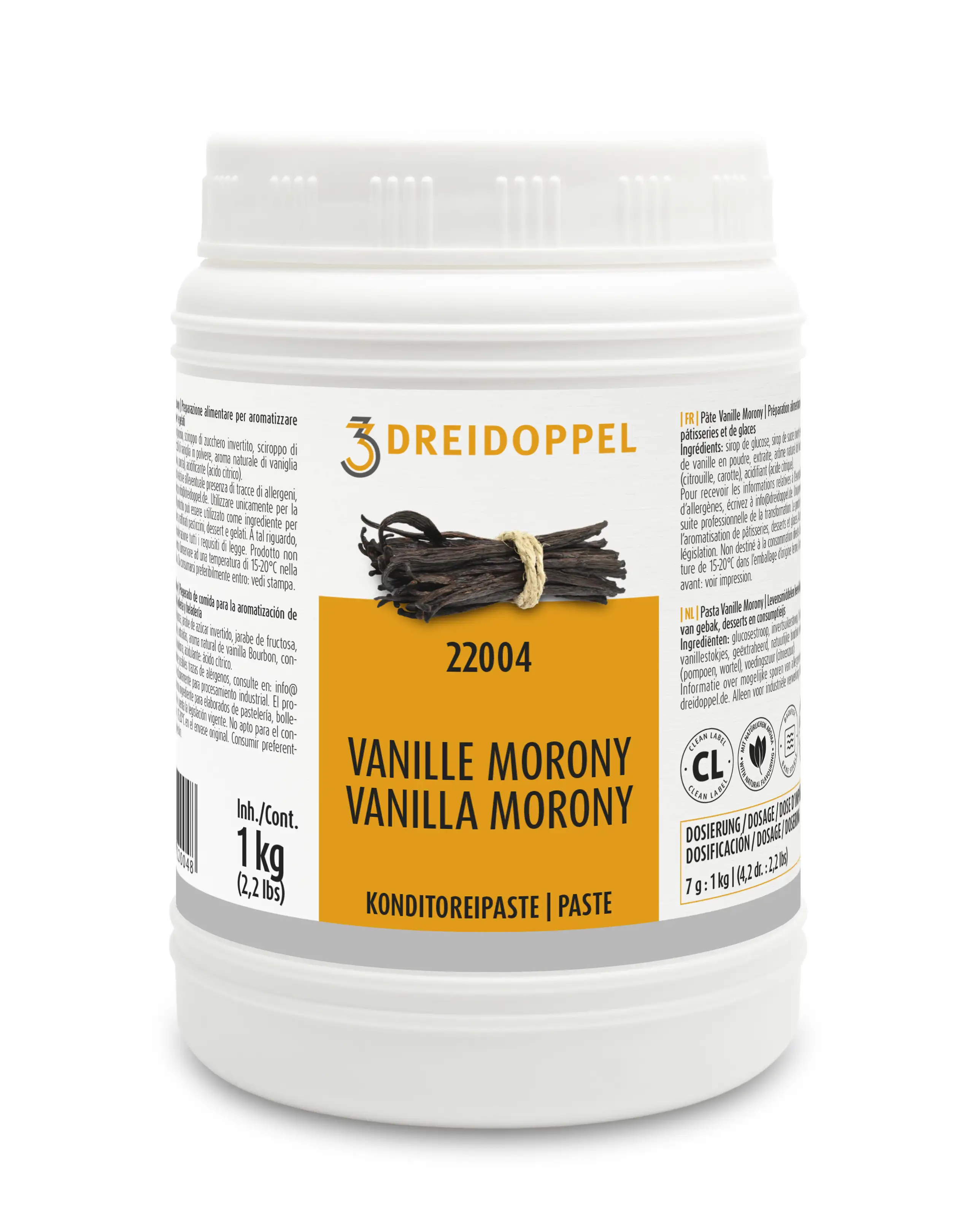 Dreidoppel Konditoreipaste Vanille Morony 1kg