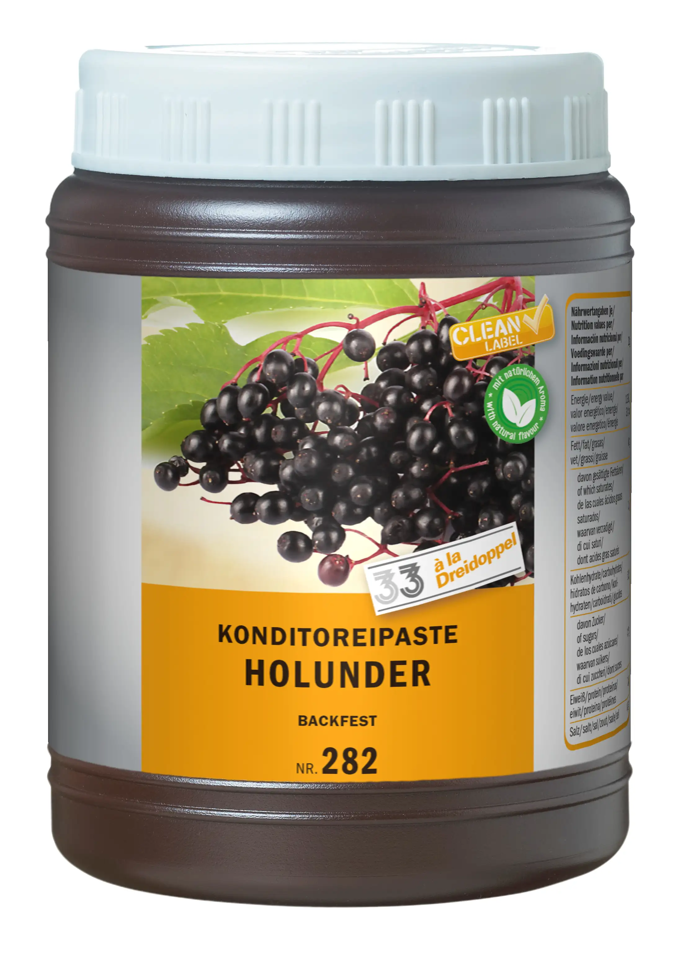 Dreidoppel Konditoreipaste Holunderbeere 1kg