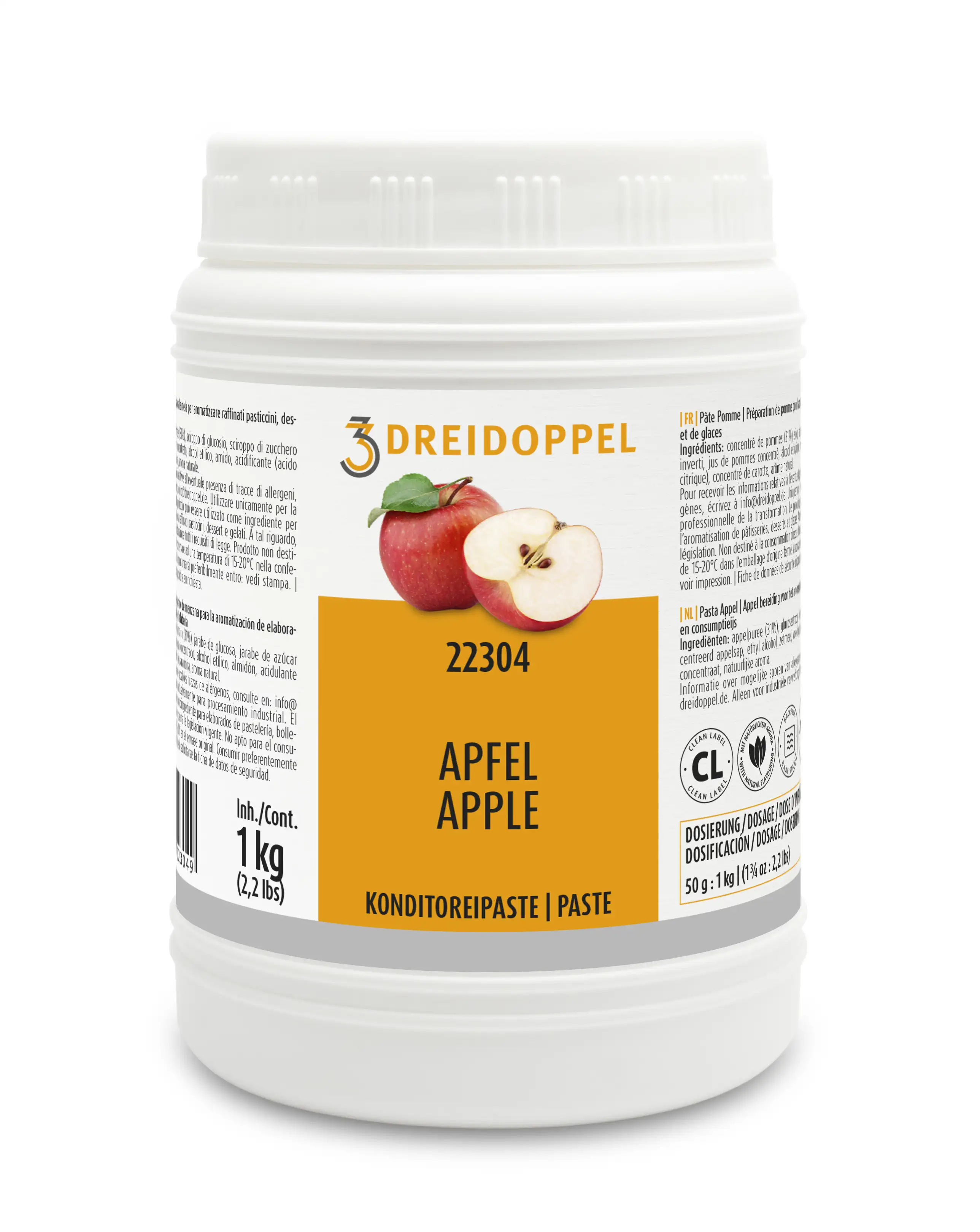 Dreidoppel Konditoreipaste Apfel 1kg