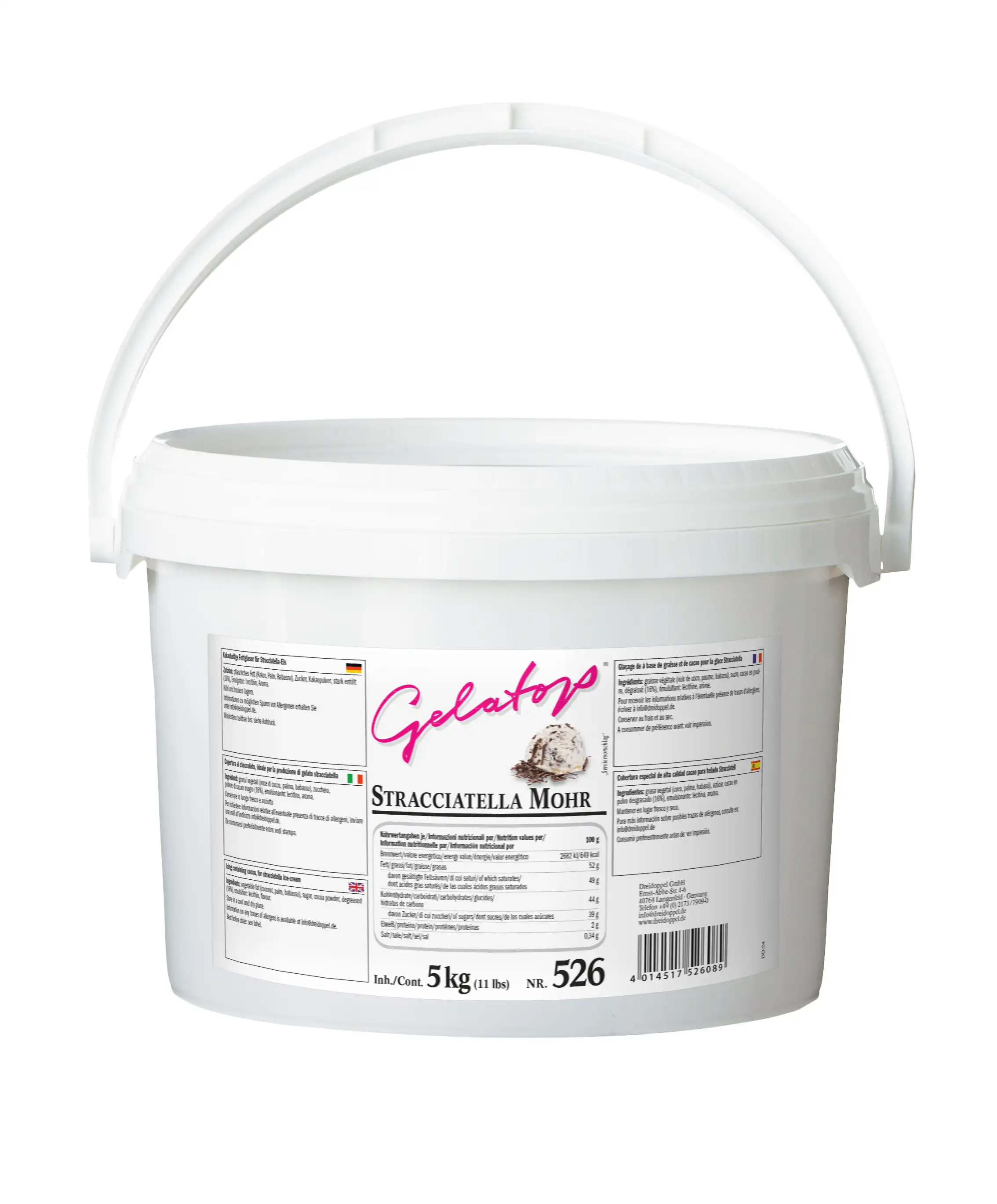 Dreidoppel Fettglasur Stracciatella Mohr 5kg