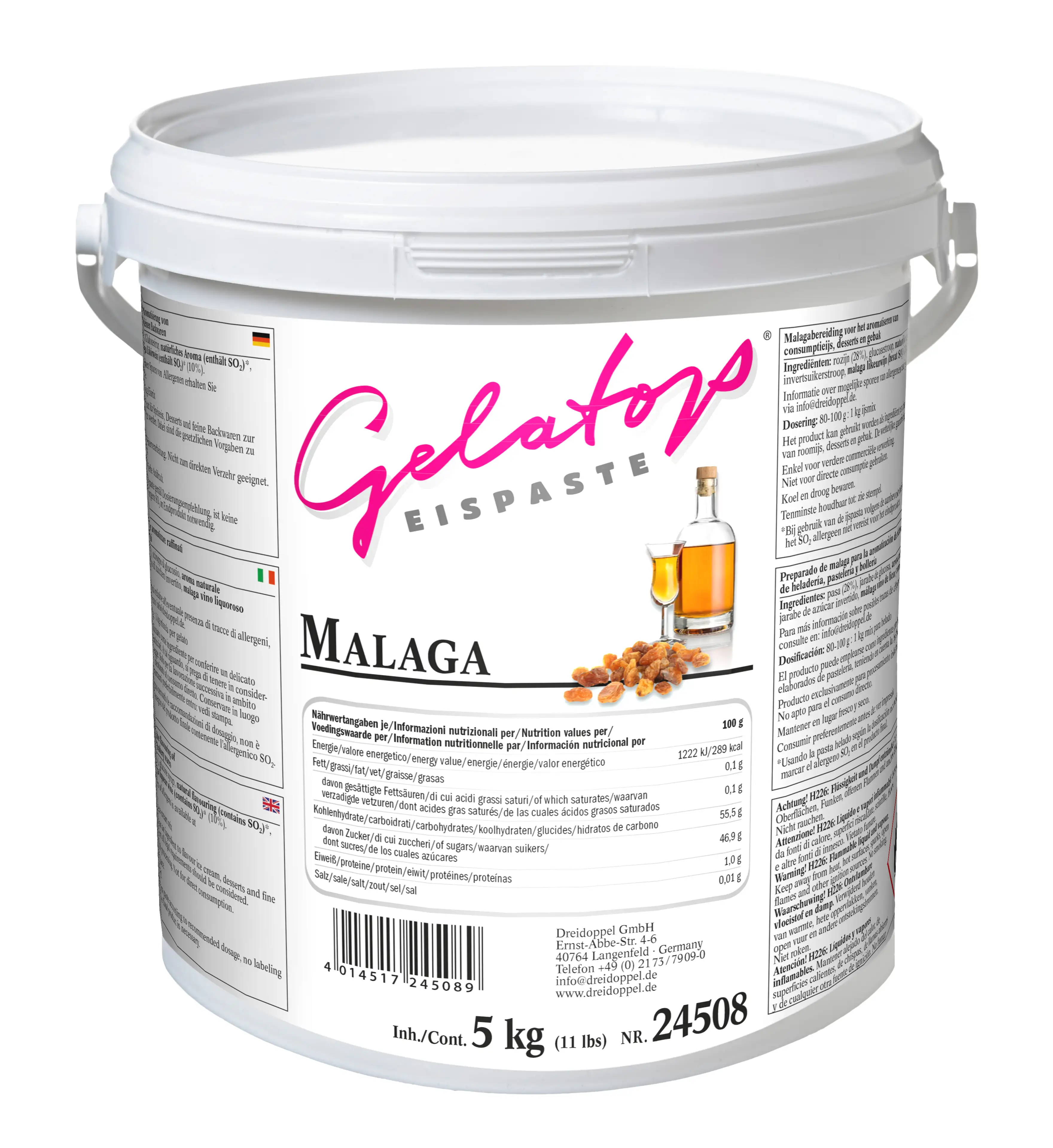 Dreidoppel Eispaste Malaga 5kg