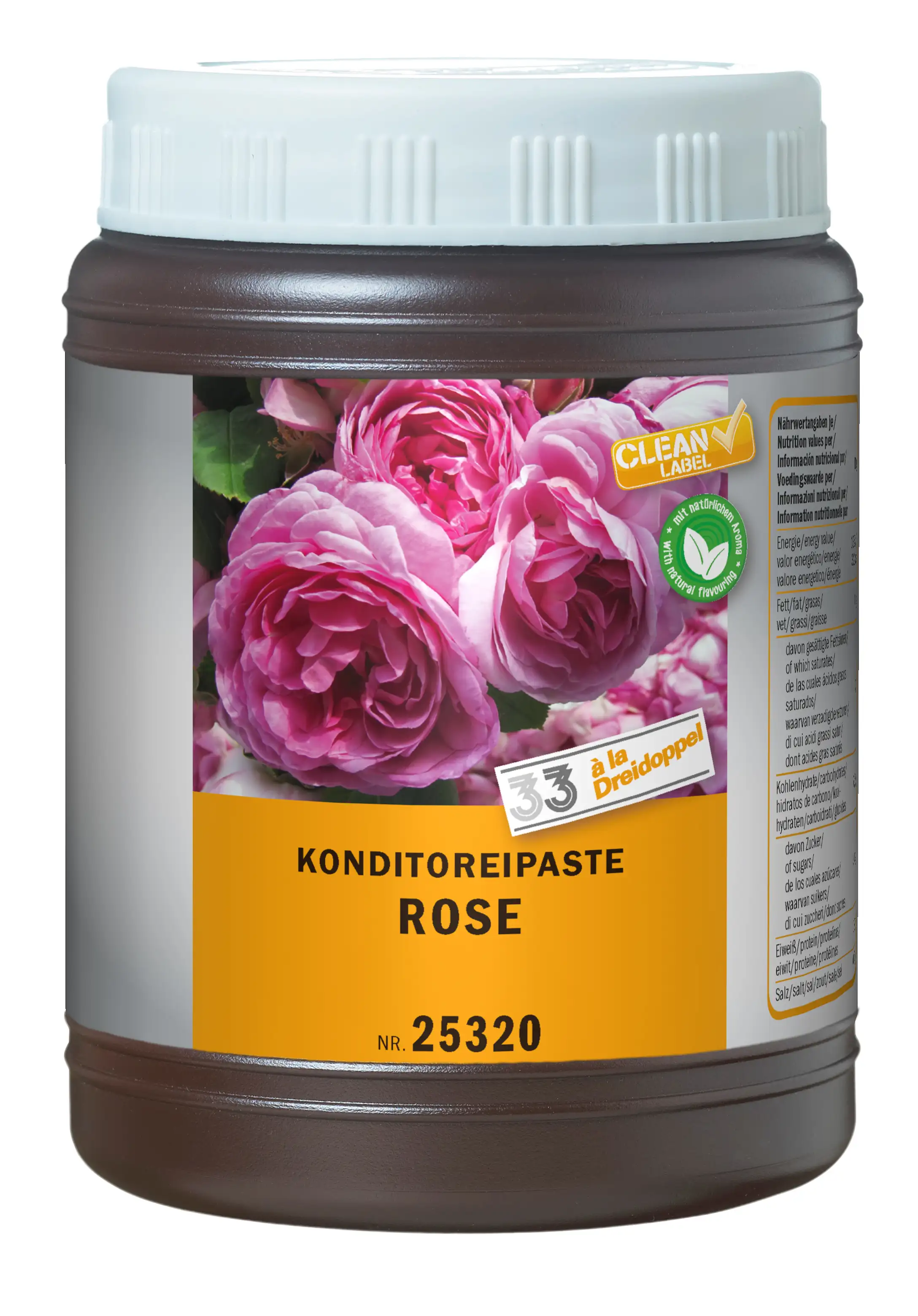 Dreidoppel Konditoreipaste Rose 1kg