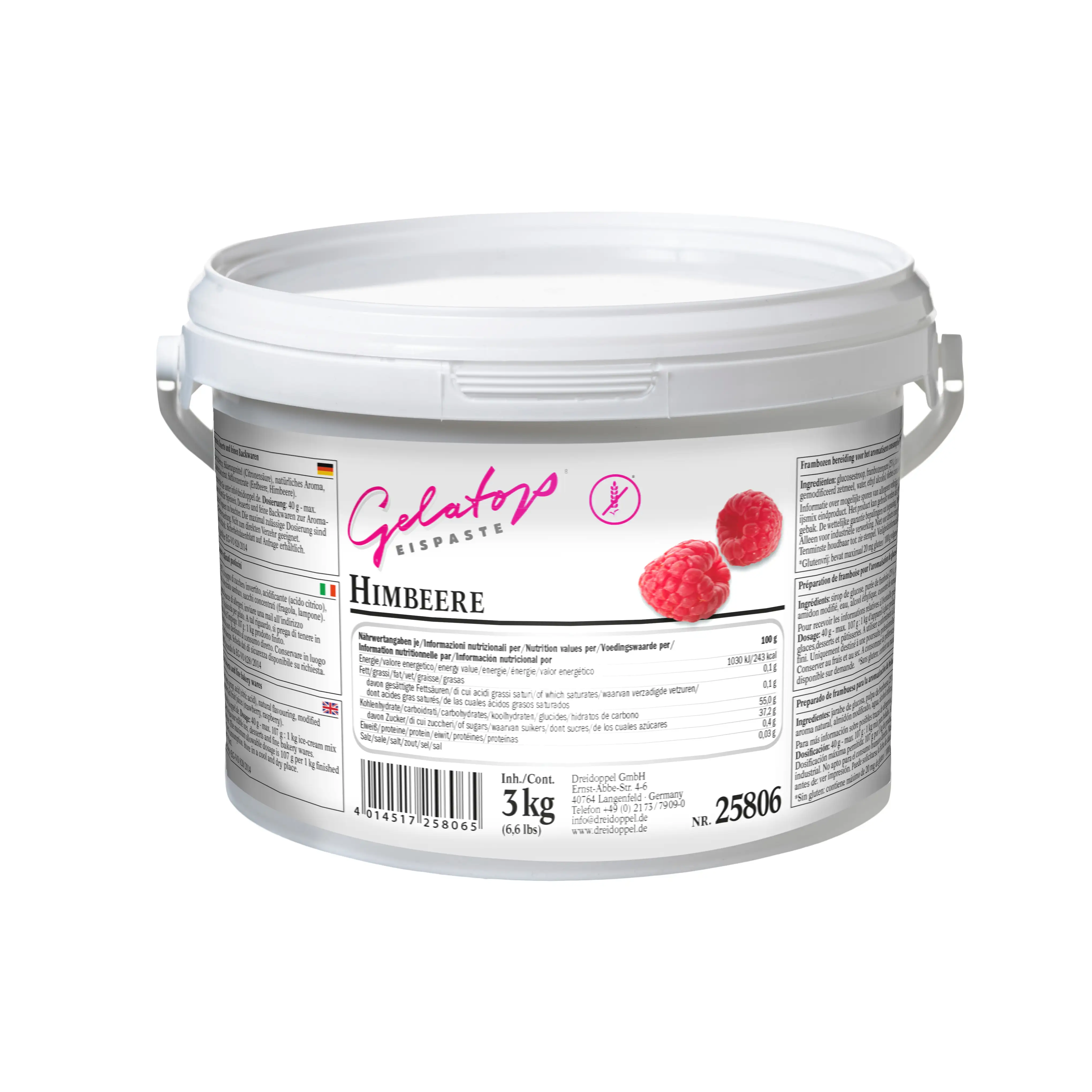 Dreidoppel Fruchtpaste Himbeer 3kg