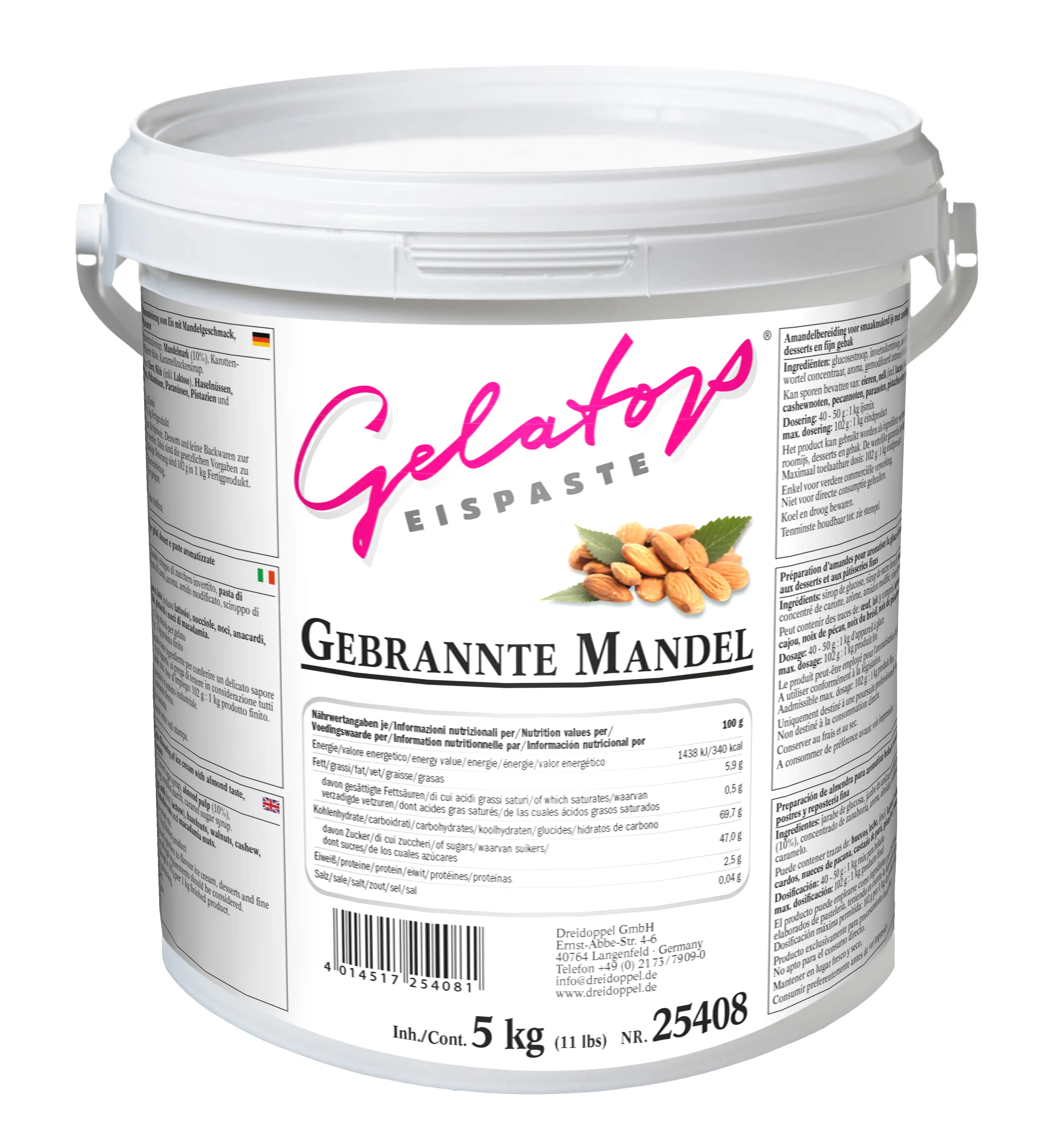 Dreidoppel Eispaste Wiener Mandel 5kg