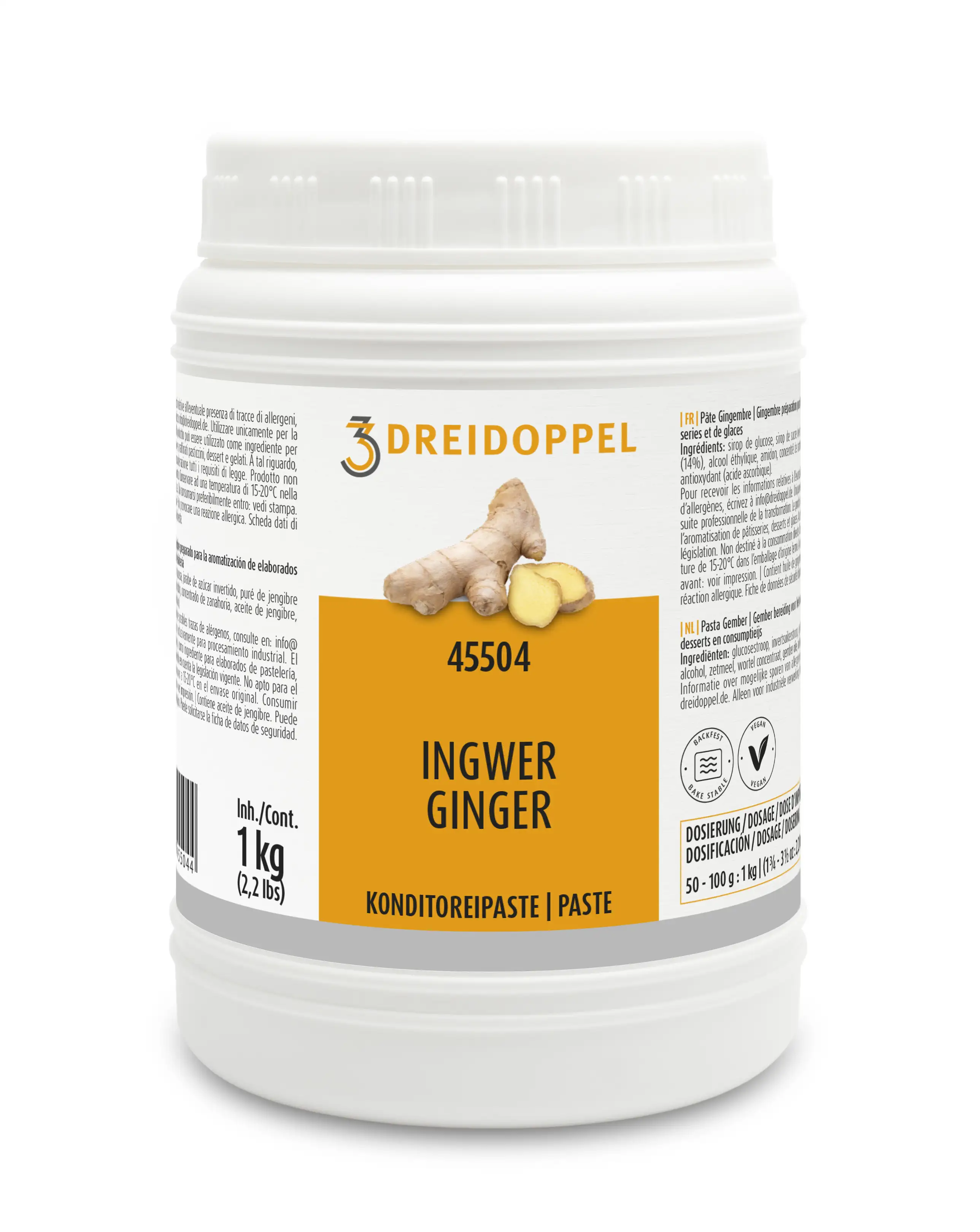 Dreidoppel Konditoreipaste Ingwer 1 kg